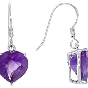 JTV african amethyst sterling silver earrings